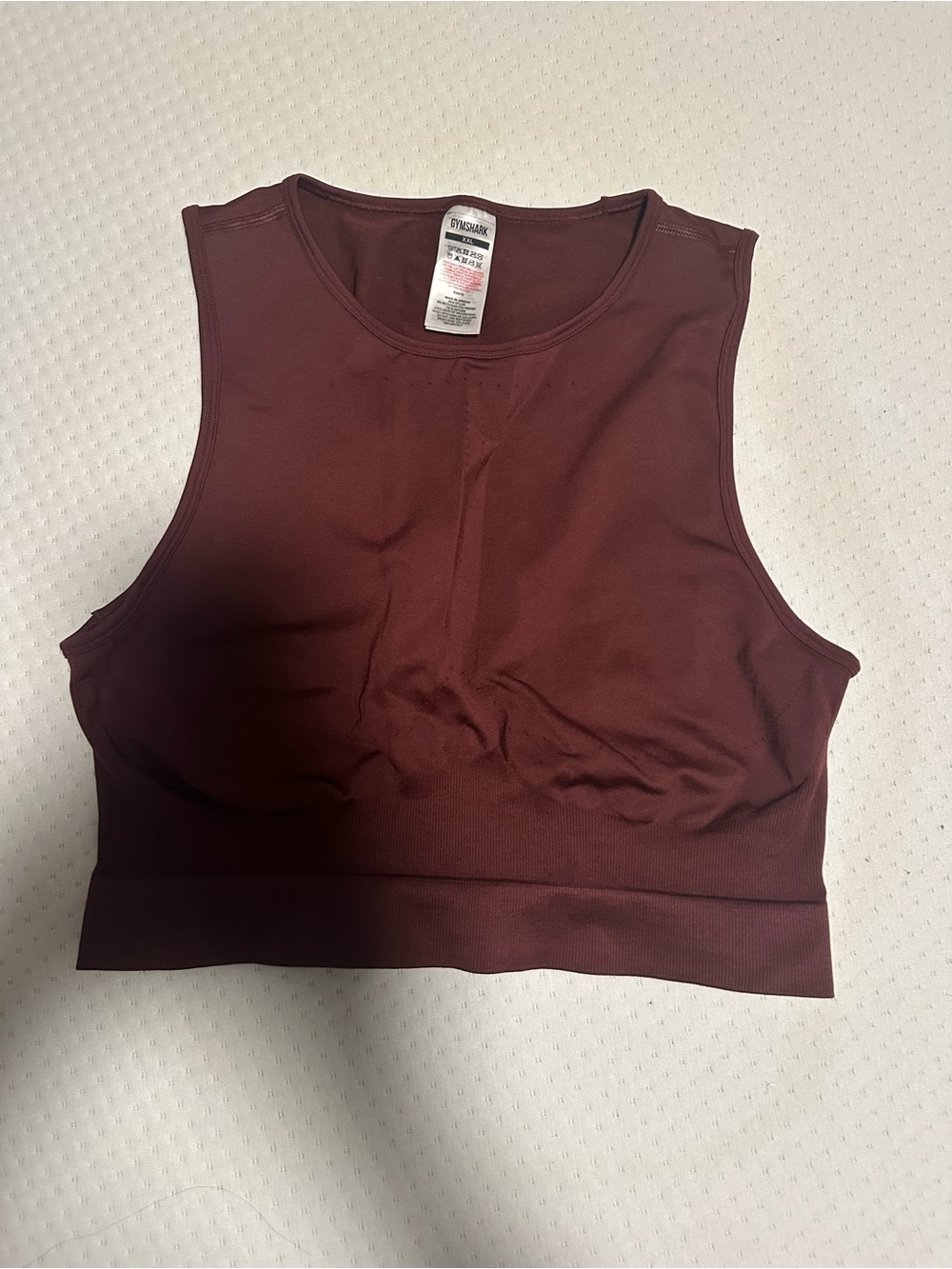 Gymshark Women's Maroon Seamless Crop Tank